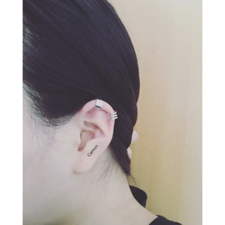 Set 2 khuyên tai bạc kẹp vành Sleek&Triple Earcuff
