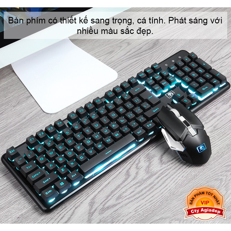 [Mã ELCL05 giảm 5% đơn 500K] Bộ Bàn Phím + Chuột Không dây Siêu xịn - Pin Sạc có Ánh sáng - DragonTech | BigBuy360 - bigbuy360.vn