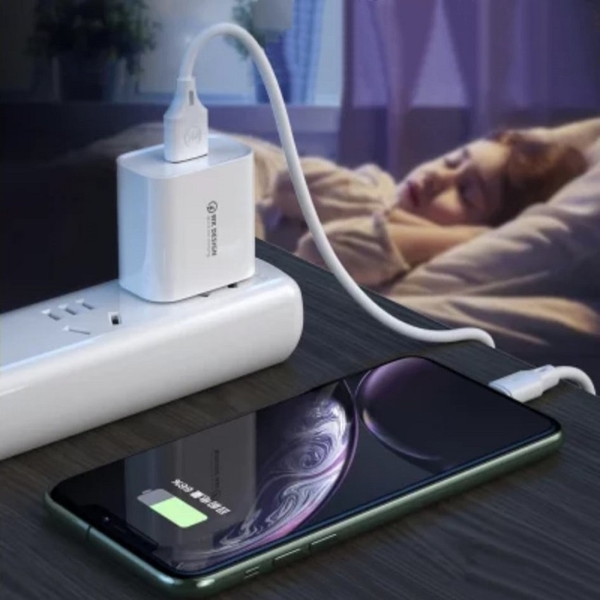 CHÍNH HÃNG Bộ Cốc Củ Sạc Nhanh kèm dây cáp 18W WK Chính Hãng, Cốc Sạc Nhanh  ( QC 3.0 )