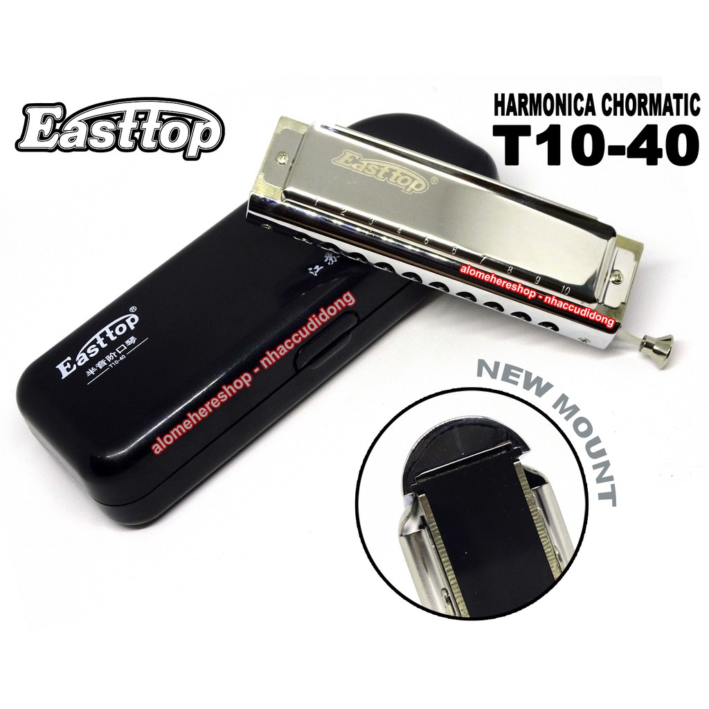 Kèn harmonica chromatic Easttop T1040 New Mount Thiết Kế Hiện Đại Không