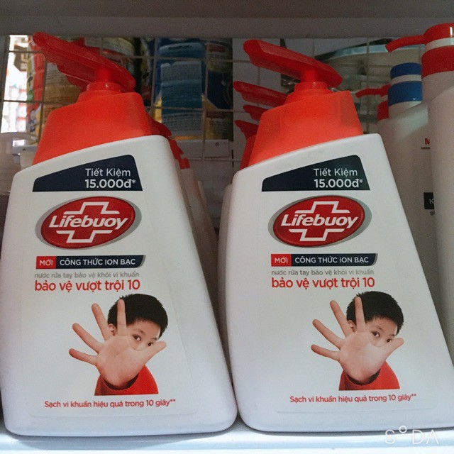 Nước Rửa Tay Lifebuoy Bảo Vệ Vượt Trội Chai 500G 493ml Bảo vệ Tay Khỏi Vi Khuẩn
