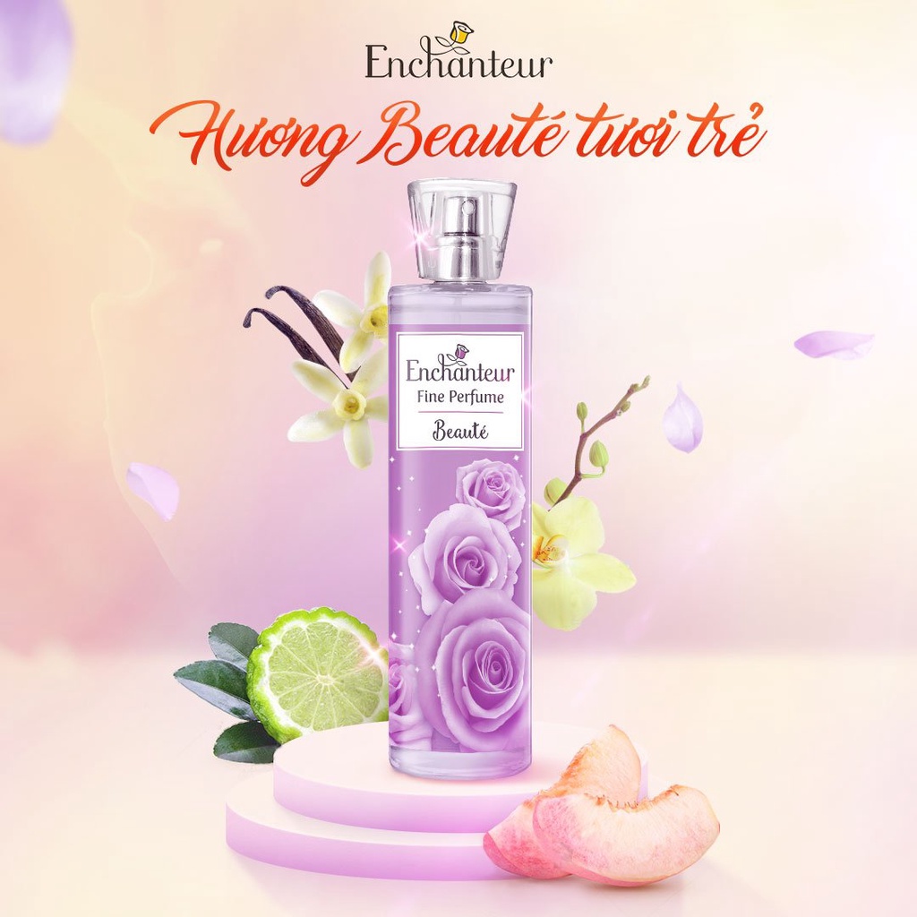 Nước hoa toàn thân Enchanteur Hương Beauté 100ml (Chai Tím)