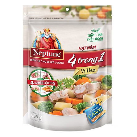 Hạt Nêm Neptune 4 Trong 1 Vị Heo Gói 850G