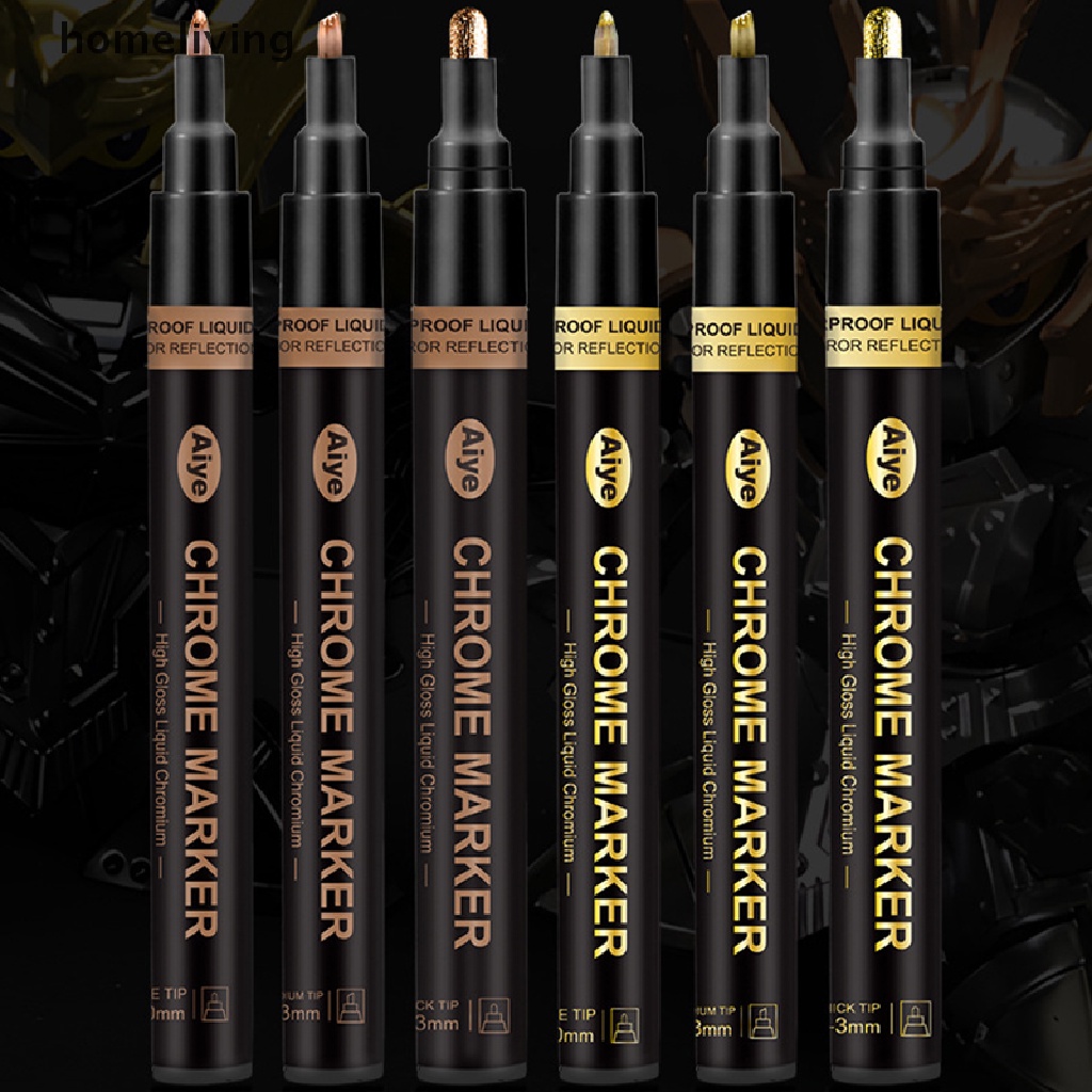 Bút Kí Tên Bằng Kim Loại Mạ Chrome Tráng Gương Màu Bạc DIY