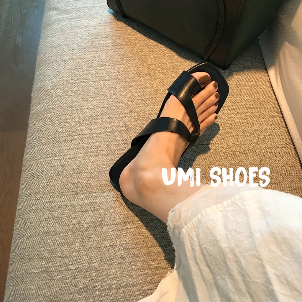 [NOWSHIP] Dép Xỏ Ngón Nữ Lê Đế Bệt Quai Đan Xoắn Mới Hot Thời Trang Mũi Vuông Kẹp đi học đi chơi biển mũi vuông xinh đẹp