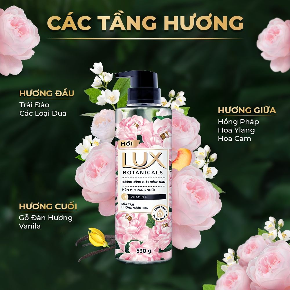 Combo 2 Sữa tắm nước hoa thơm Lux Botanicals (530g/chai)