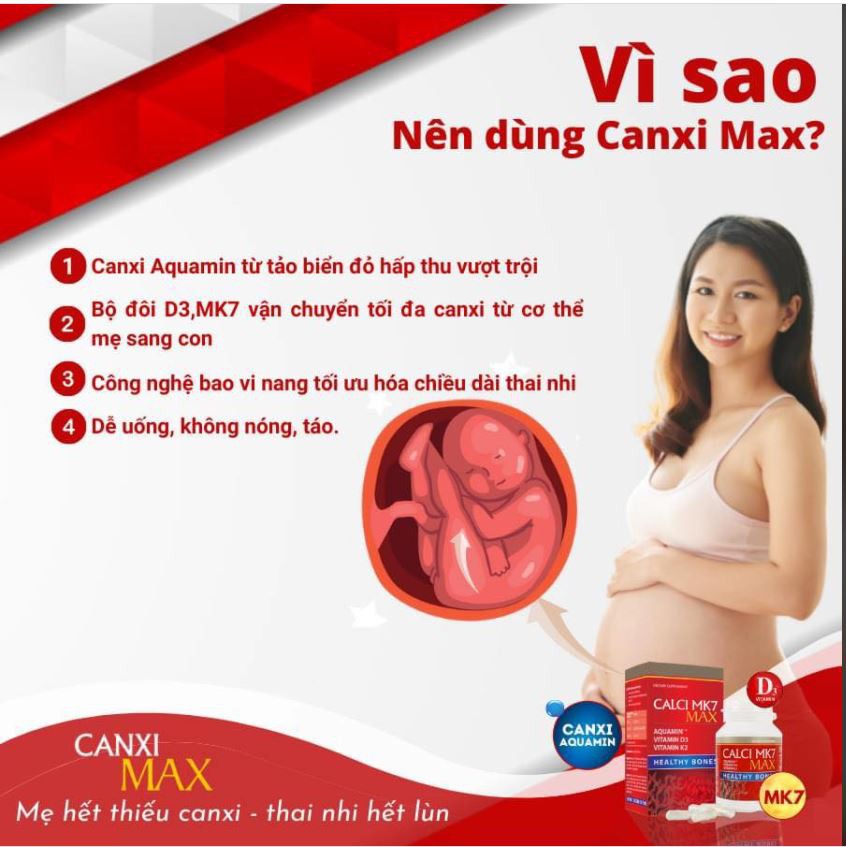 Calci  MK7 Max - Canxi tảo đỏ bổ sung canxi giúp phát triển chiều cao, giảm nguy cơ loãng xương  - Top1pharmacy