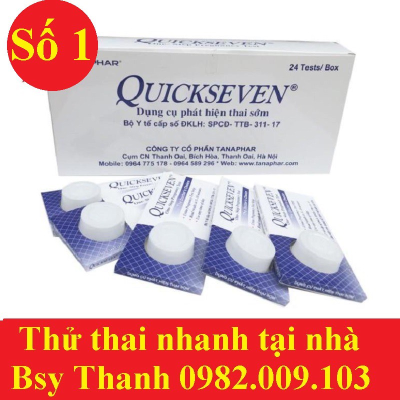 (CHE_TÊN) Que thử thai Quickseven,test thử thai tại nhà,2 vạch sớm nhanh hiệu quả tức thì [Quick seven]