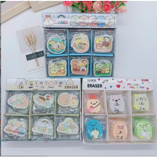 Tẩy sumikko thức ăn dáng dẹt T89 gôm cute tẩy dễ thương