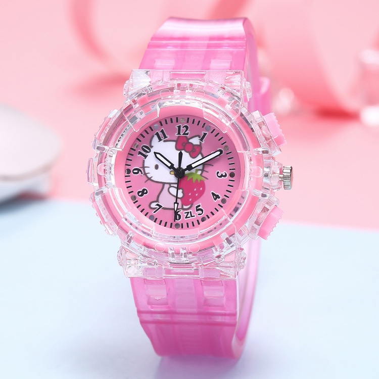 Đồng Hồ Đeo Tay cho bé hình ELSA, hình công chúa tuyết TE180 Có Đèn Led Phát Sáng, đèn nhấp nháy đổi màu dễ thương