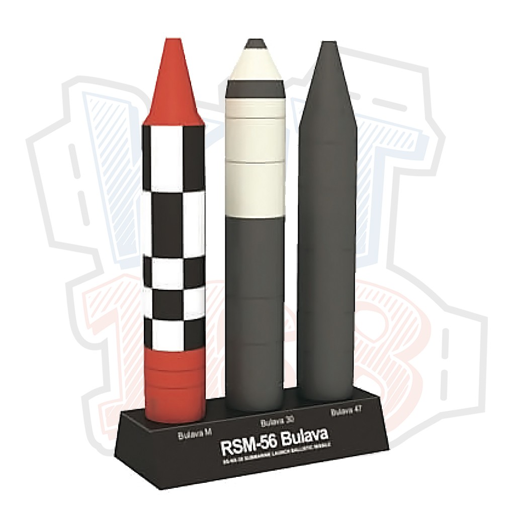 Mô hình giấy đồ chơi Bulava Ballistic Missile