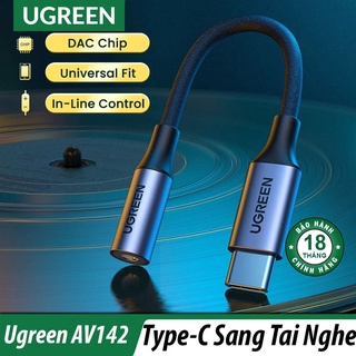 Cáp chuyển usb type-c ra audio 3.5mm cao cấp ugreen av142- hàng chính hãng
