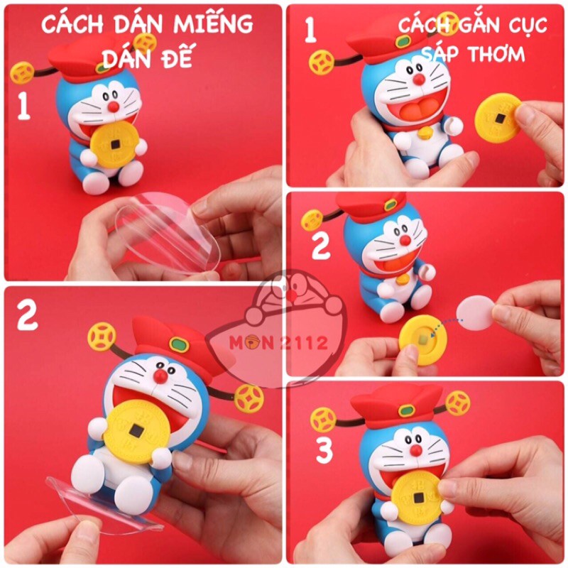 MÔ HÌNH THẦN TÀI NĂM MỚI TRANG TRÍ LÀM THƠM XE HƠI DORAEMON DOREMON