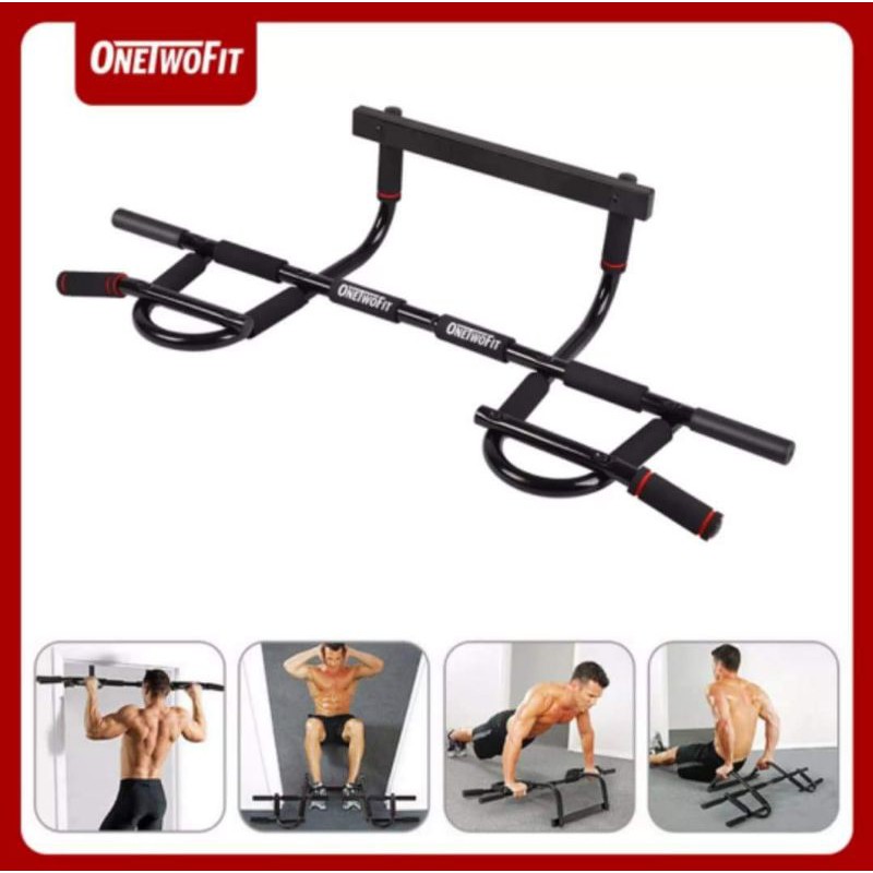 OneTwoFit thanh tập xà đơn Pull Up Bar Chin Up Bar Multi-Grip Body Workout Bar