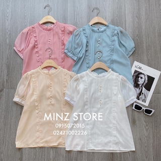 Áo tơ kẹp bèo 6 khuy trai (4 màu)