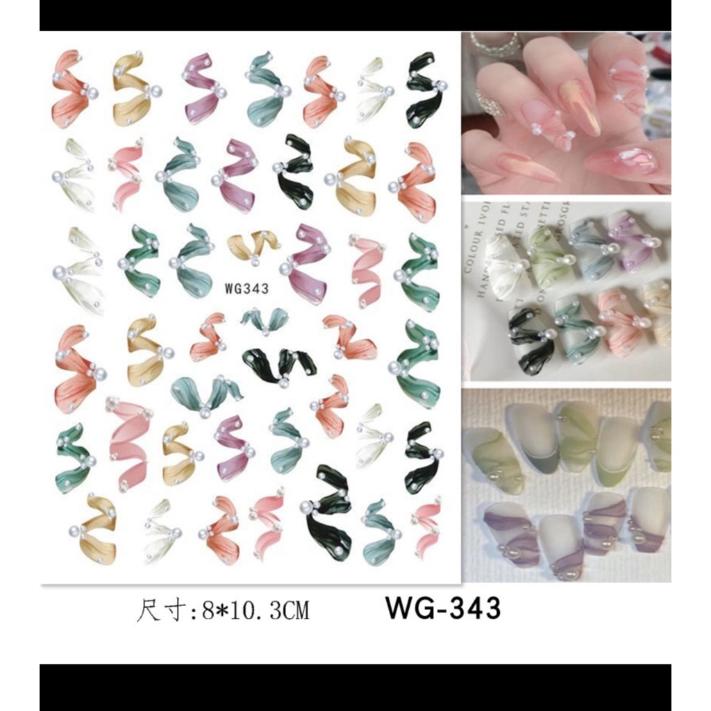 Sticker nail trang trí móng tay họa tiết loang - WG