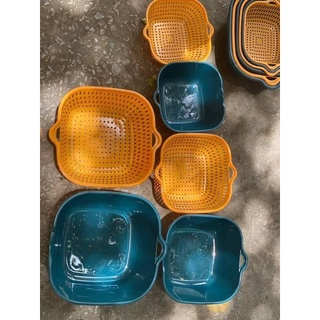 bộ 3 rổ kèm 3 chậu (set 6 chiếc)