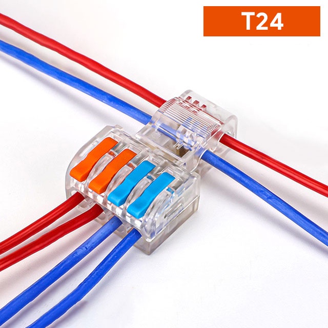 Cút nối dây điện nhanh chữ T T24 32A - Cho dây 0.5 - 4mm