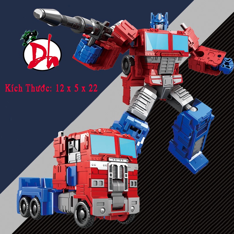 Mô hình đồ chơi robot optimus biến hình máy bay, xe cứu thương, xe đầu kéo cho bé