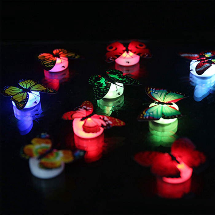 Phụ Kiện Bướm Có Đèn LED Thay Đổi Màu Sắc Phát Sáng Ban Đêm