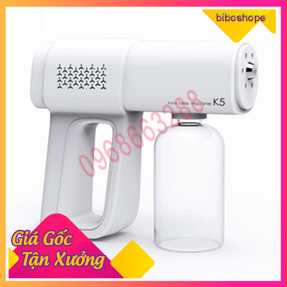 Free ship Máy Xịt Khử Khuẩn Cầm Tay, Súng Phun Khử Khuẩn K5 pro Cao Cấp.