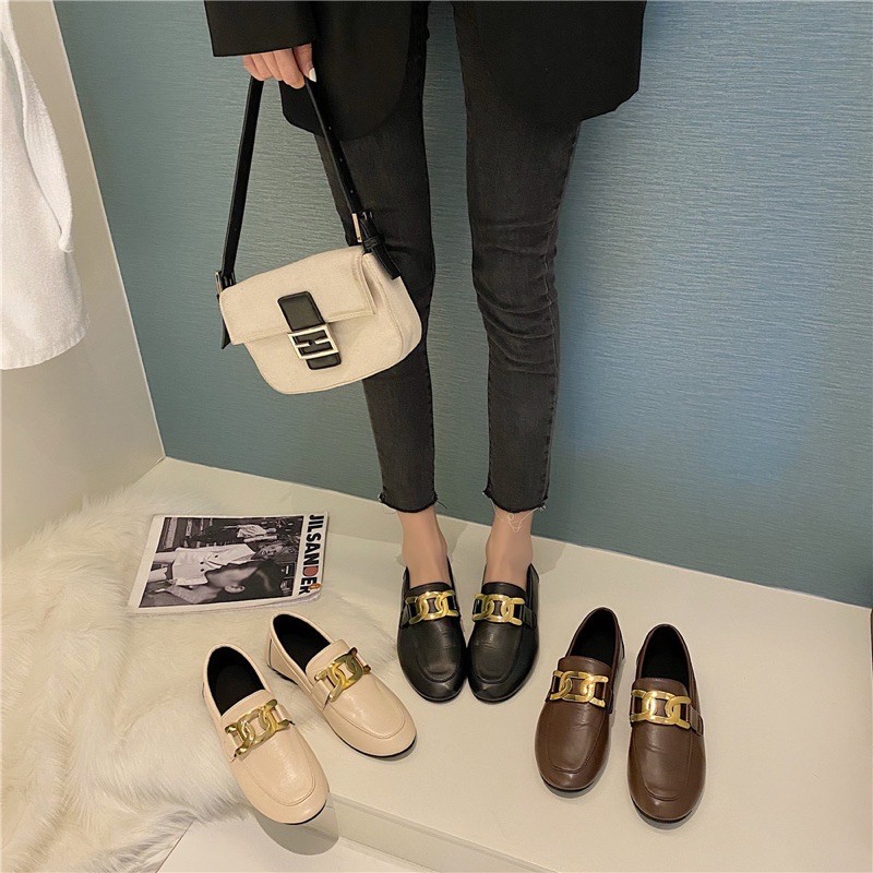 Giày loafer nữ vintage dây xích/ ORD | BigBuy360 - bigbuy360.vn