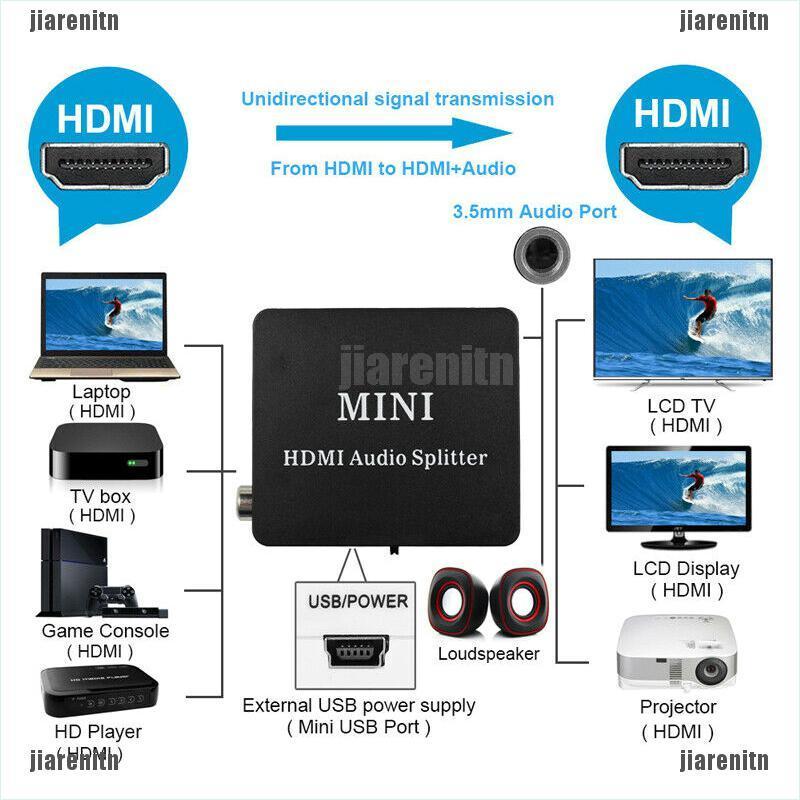 Bộ Chia Âm Thanh Hdmi Đầu Cắm 3.5mm Toslink Chuyên Dụng