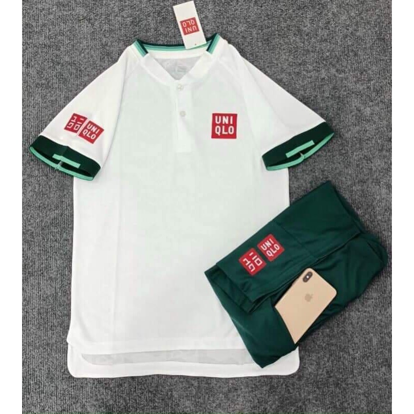 Bộ quần áo thể thao Uniqlo 2 mẫu đẹp nhất 2021,bộ quần áo tennis hàng cao cấp logo cao su thêu bao bong vĩnh viễn