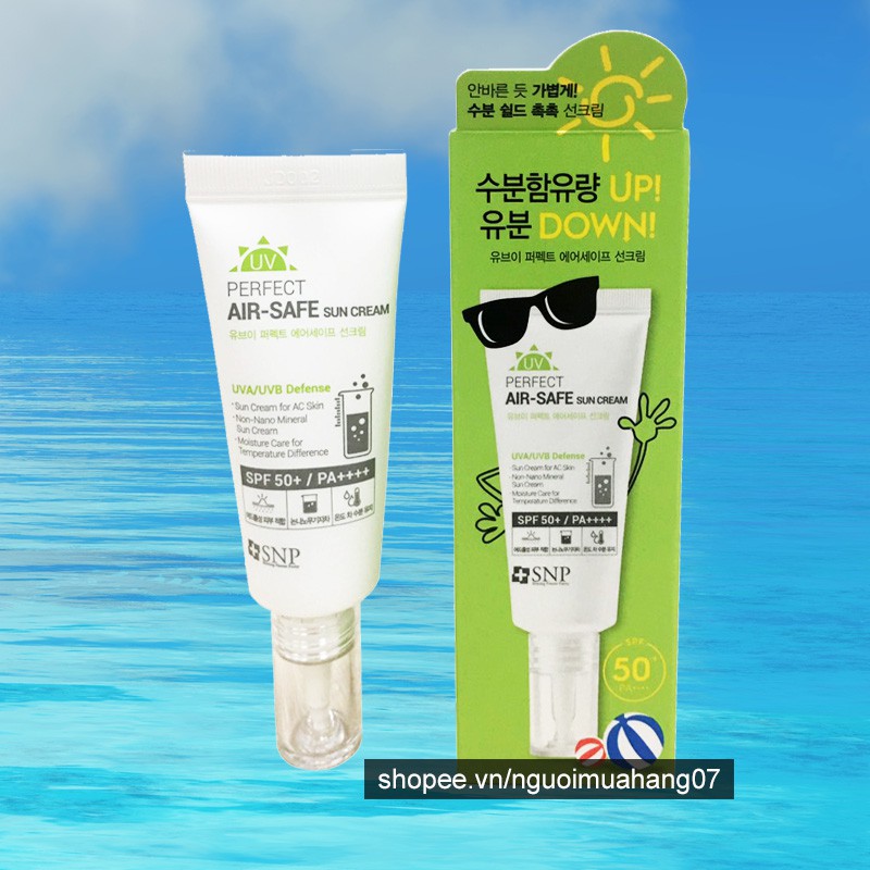 Kem Chống Nắng Trà Xanh Mini SNP UV PERFECT AIR SAFE SUNCREAM (20ml)