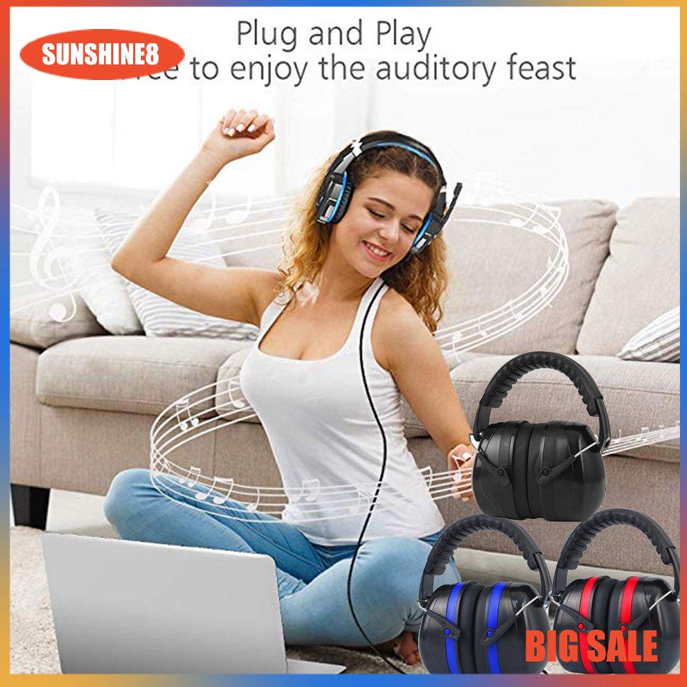 【SUN】Strengthen Soundproof Earmuffs Anti-Noise Headphones Mute Earmuffs Headphones
