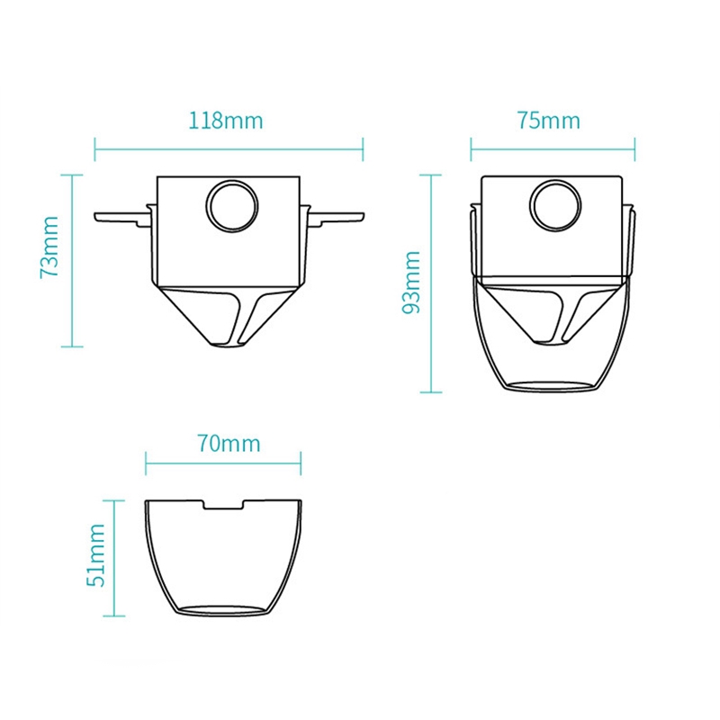 Phễu Lọc Cà Phê Bằng Thép Không Gỉ 304 Có Thể Tái Sử Dụng