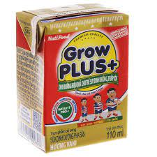 Thùng 48 hộp pha sẵn Nutfood Grow plus đỏ 110ml.dành cho bé tăng cân là công thức sữa dinh dưỡng cho các bé trên 1 tuổi