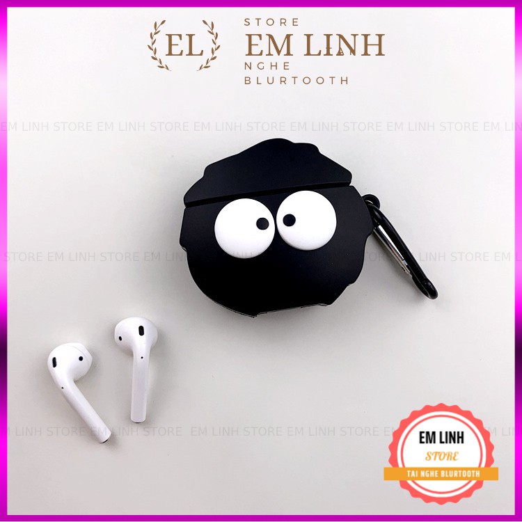 Case Vỏ Bao Airpods Đựng Tai Nghe Airpod 1/2/I12 TWS - Chất Liệu Silicon Chống Va Đập A2 F36 MẶT TRÒN ĐEN