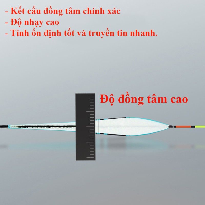 phao câu đài Nano shark tăm phao 3D, Đầu xoẳn truyền thống tin siêu nhay cao cấp