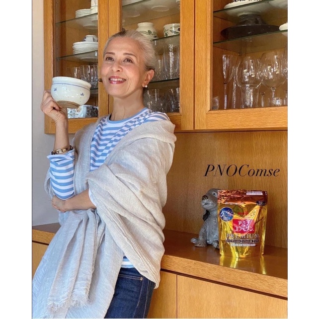 Bột Collagen Meiji Premium màu vàng mẫu mới hàng Nhật nội địa