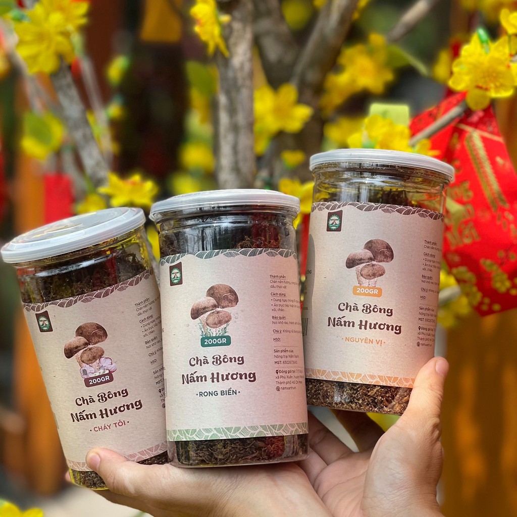 Combo 3 Chà bông nấm hương thuần chay Nấm Xanh 150g nấm hương sạch bổ dưỡng thơm ngon