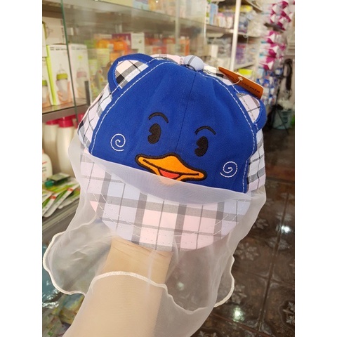 Mũ kèm khăn voan chống bụi cho bé