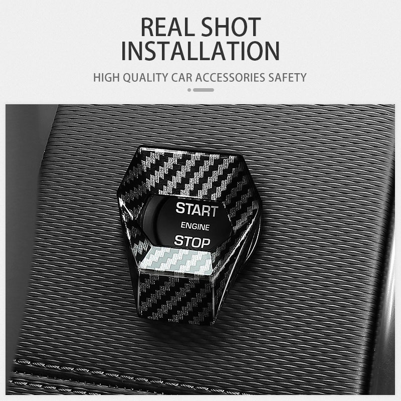 Miếng Dán Nút Khởi Động Xe Hơi Bằng Sợi Carbon Vỏ bọc công tắc khởi động xe hơi Thông Dụng Nút bấm khởi động ô tô Nắp đậy 1pc Công tắc đánh lửa động cơ tự động đa năng Nắp đậy Bảo vệ Nắp đậy Trang trí Phụ kiện nội thất ô tô