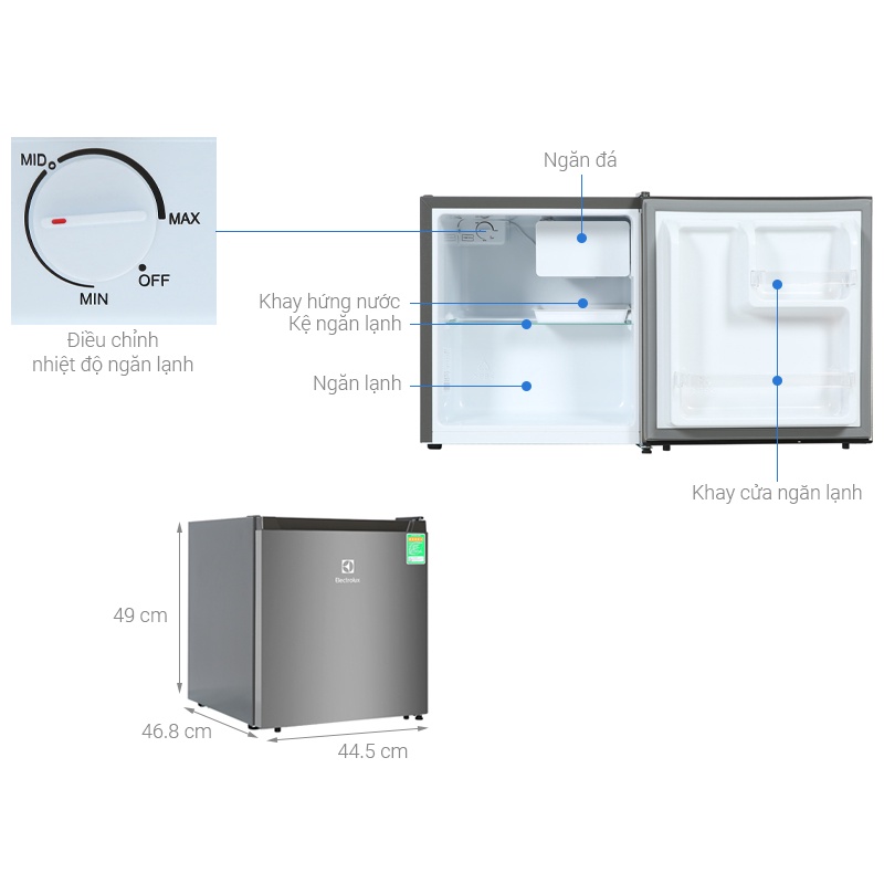 Tủ Lạnh mini 50L Funiki FR- 51CD/ Aqua 50 lít AQR-D59FA - Hàng chính hãng