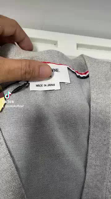 Áo khoác cardigan THOMBROWNE 4 sọc dệt kim toan thân dáng dài form rộng dày dặn bản trung cấp danh cho các cặp đôi | BigBuy360 - bigbuy360.vn