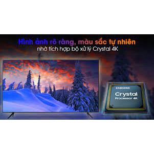 SAMSUNG 55 inch AU7700 Crystal UHD TV (2021) Bộ xử lý hình ảnh Crystal 4K tối ưu hóa nâng cấp