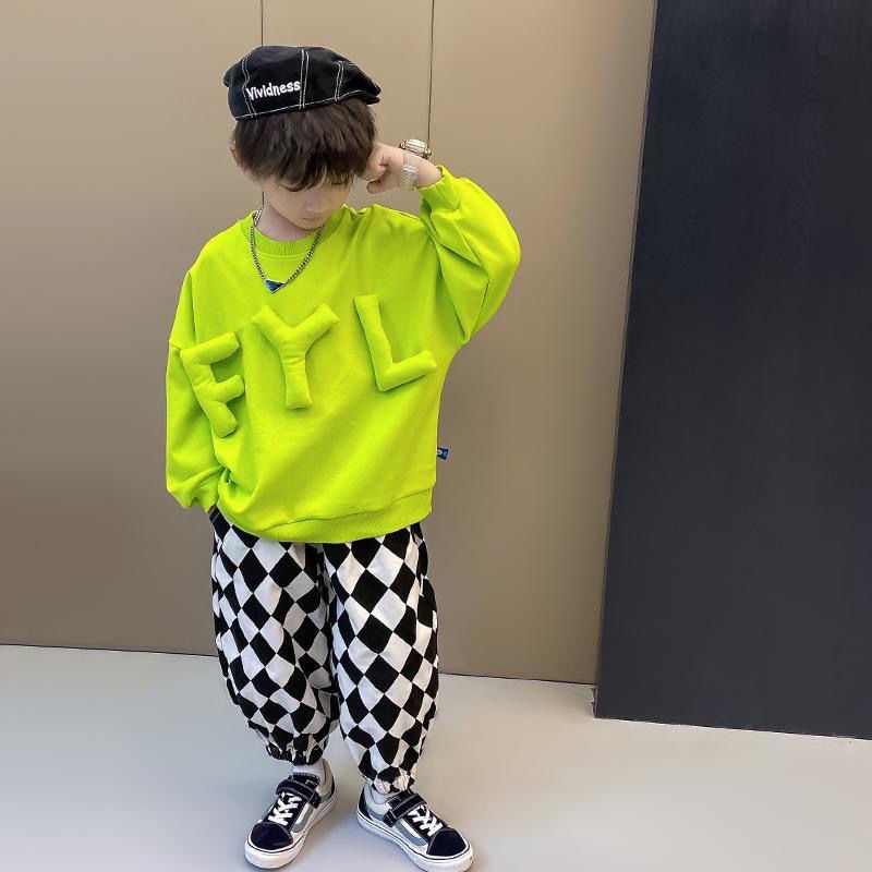 Áo Sweater Dáng Rộng Ba Chiều Màu Xanh Lá Dạ Quang Thời Trang Mùa Xuân Mới 2022 Cho Bé Gái