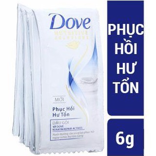 Thanh Hóa - Dây Dầu gội Dove Phục hồi hư tổn gói 6g (dây 12 gói)