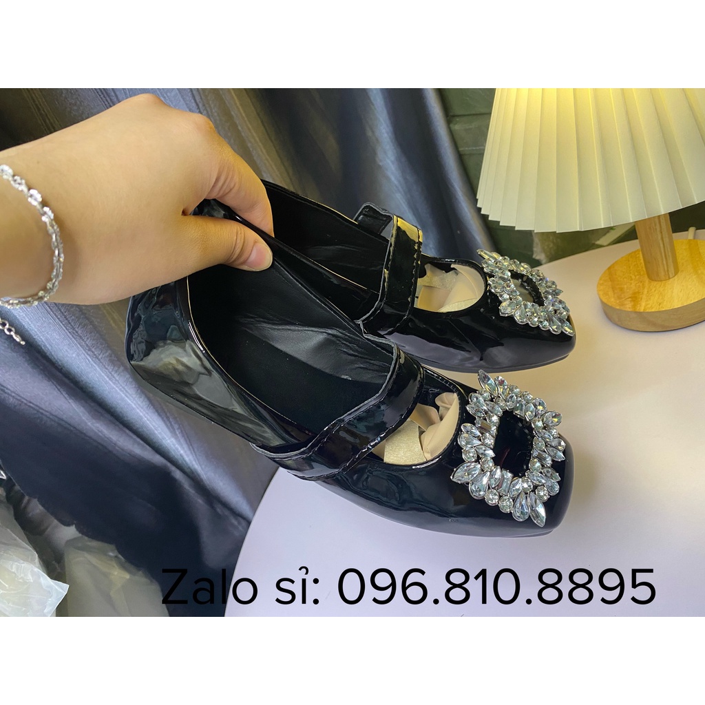 Giày búp bê gắn đá siêu sang chảnh đủ size