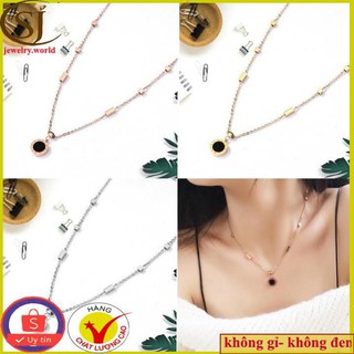 [ CHUẨN -ĐẸP] DÂY CHUYỀN TITAN CÁCH ĐIỆU MẶT TRÒN CẨM XÀ CỪ TN085