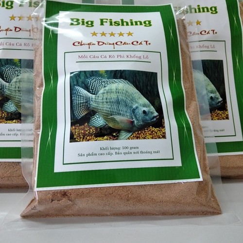 Thính bột câu cá rô phi khổng lồ. Túi 500 Gram.