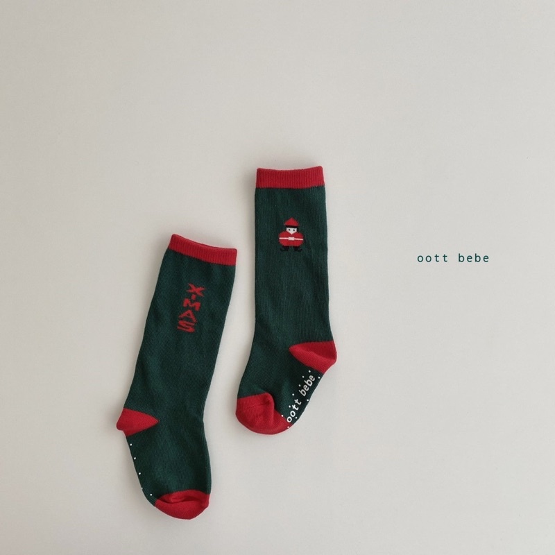 Tất giáng sinh Noel Ottbebe made in Korea cho bé 0-1 tuổi