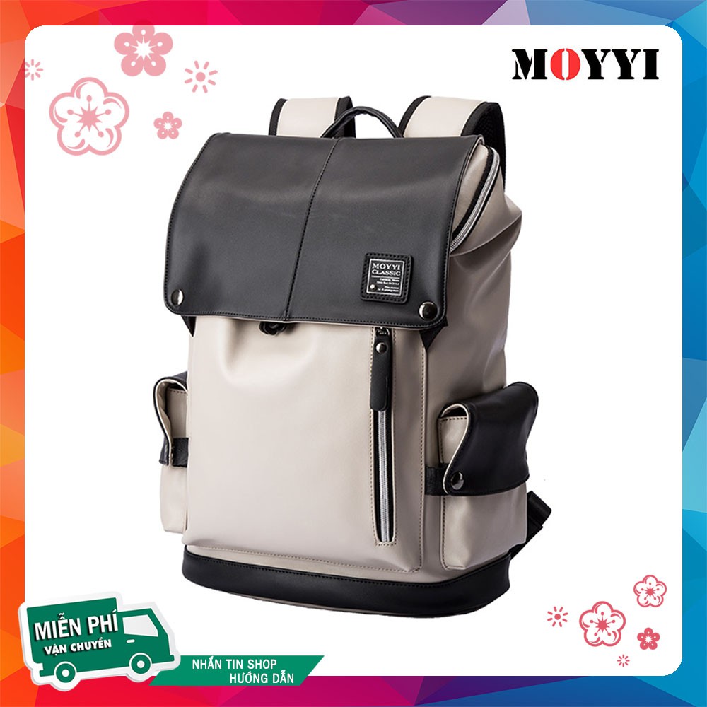 Balo MOYYI MY6066 Laptop 14inch Da PU Thời Trang Hàn Quốc Kích Thước 31x17x44cm