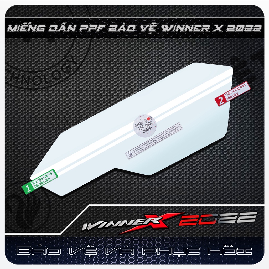 Miếng dán Winner X V3 2022 PPF bảo vệ chống trầy xước màn hình Honda Winner x 2022