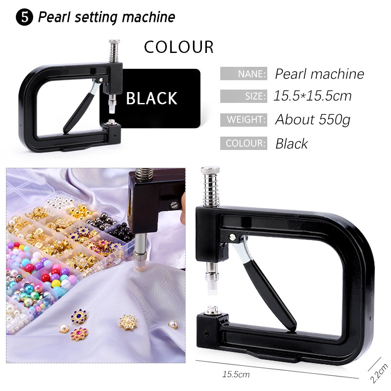 Máy Cài Nút Ngọc Trai Màu Đen Làm Đồ Handmade DIY